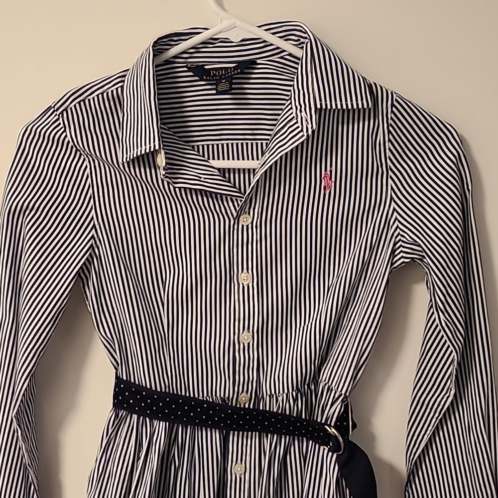 Girl Polo Ralph Lauren button dress with belt